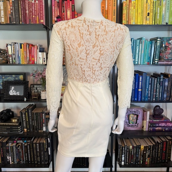 LuLu’s Elegant Cream Lace Dress - Picture 3 of 5